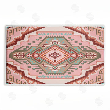 Corinne Lent | Terracotta Dreams Pink Boho Plush Bath Mat