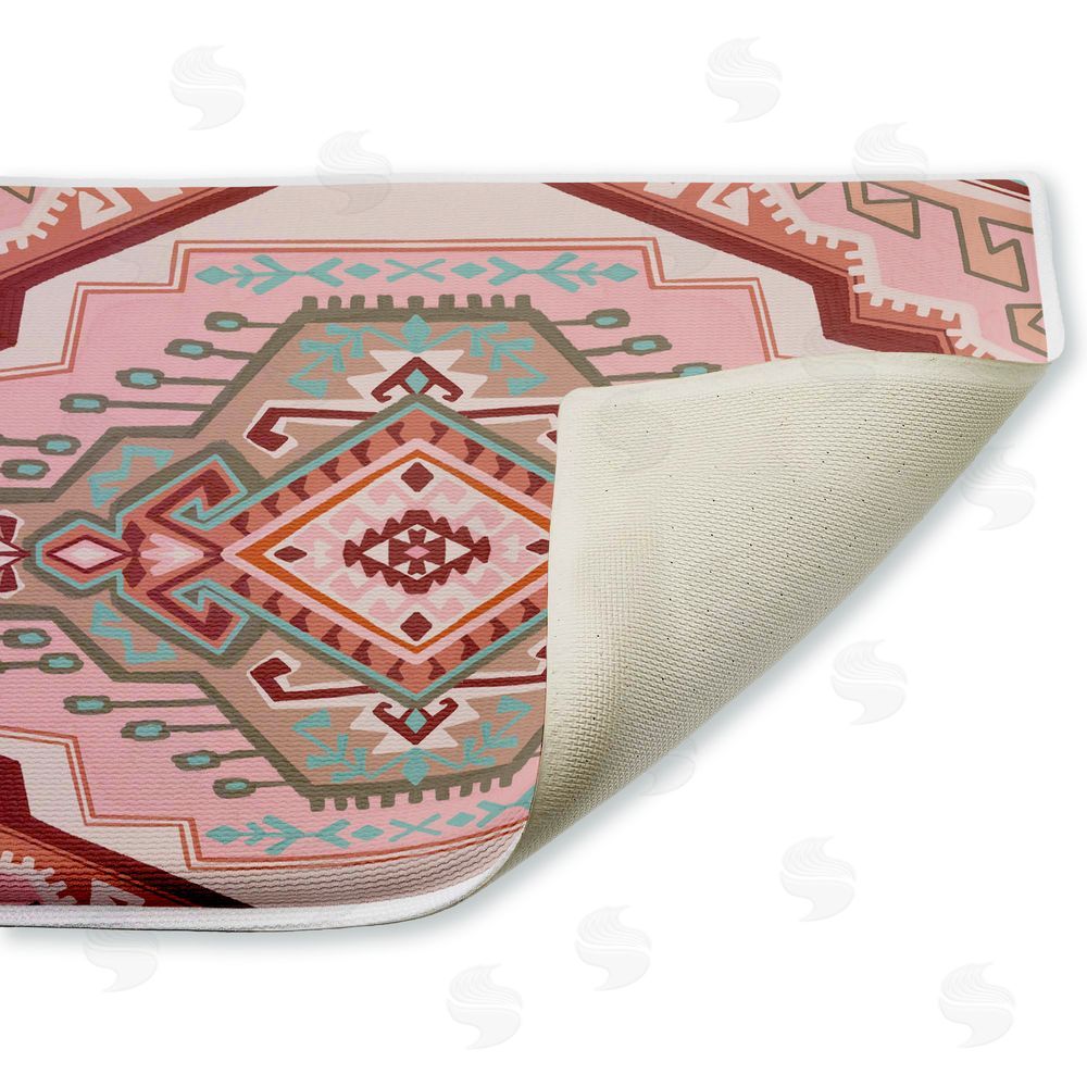 Corinne Lent | Terracotta Dreams Pink Boho Plush Bath Mat