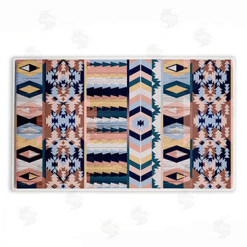 Jennifer Ellory | Subtle Boho Geometrics Plush Bath Mat