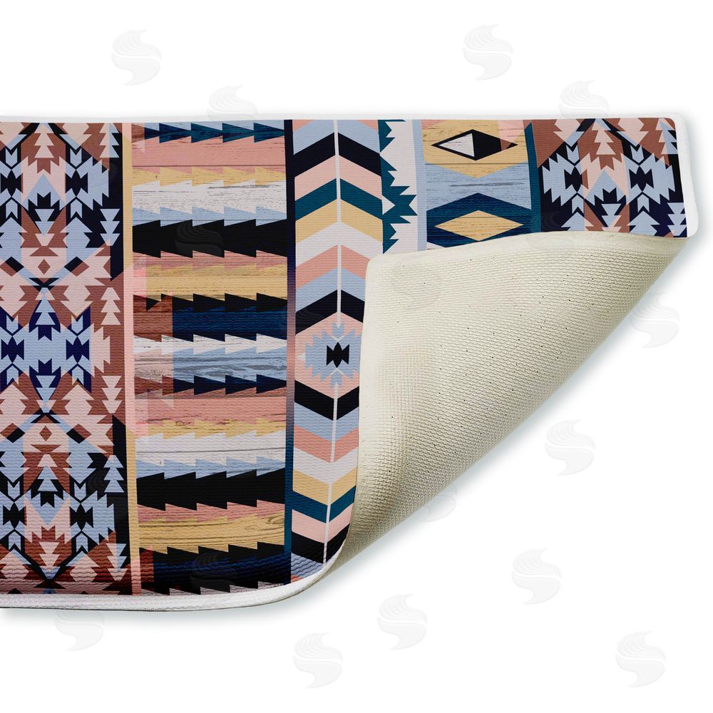 Jennifer Ellory | Subtle Boho Geometrics Plush Bath Mat