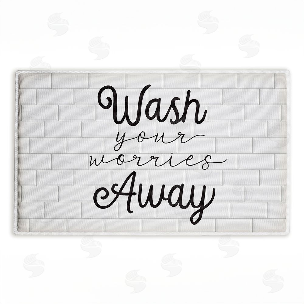 Arrolynn Weiderhold | Wash Worries Away Simple Plush Bath Mat