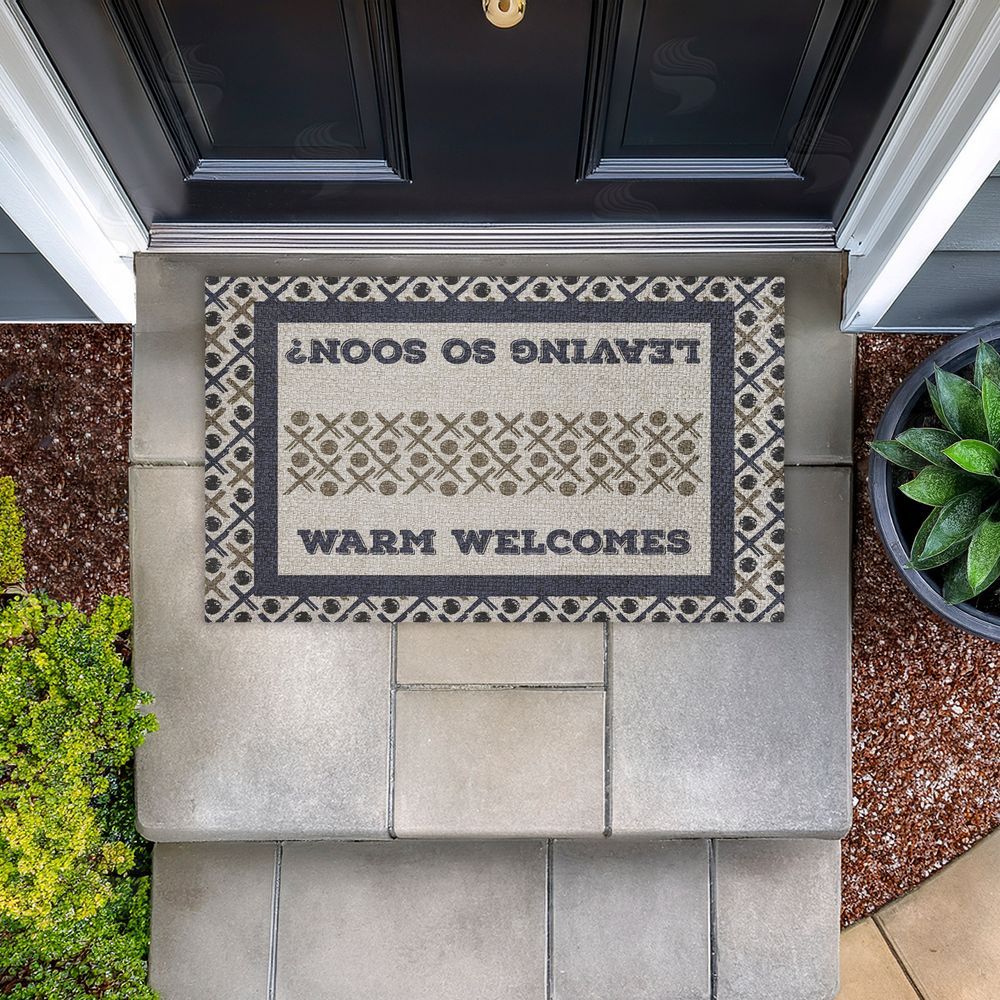 Arrolynn Weiderhold | Patterned Dual Message Entry Faux Sisal Door Mat