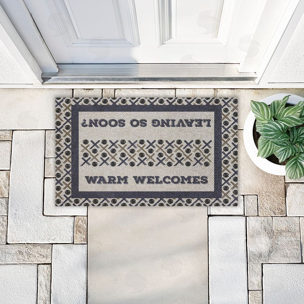 Arrolynn Weiderhold | Entryway Message with Pattern Faux Sisal Door Mat