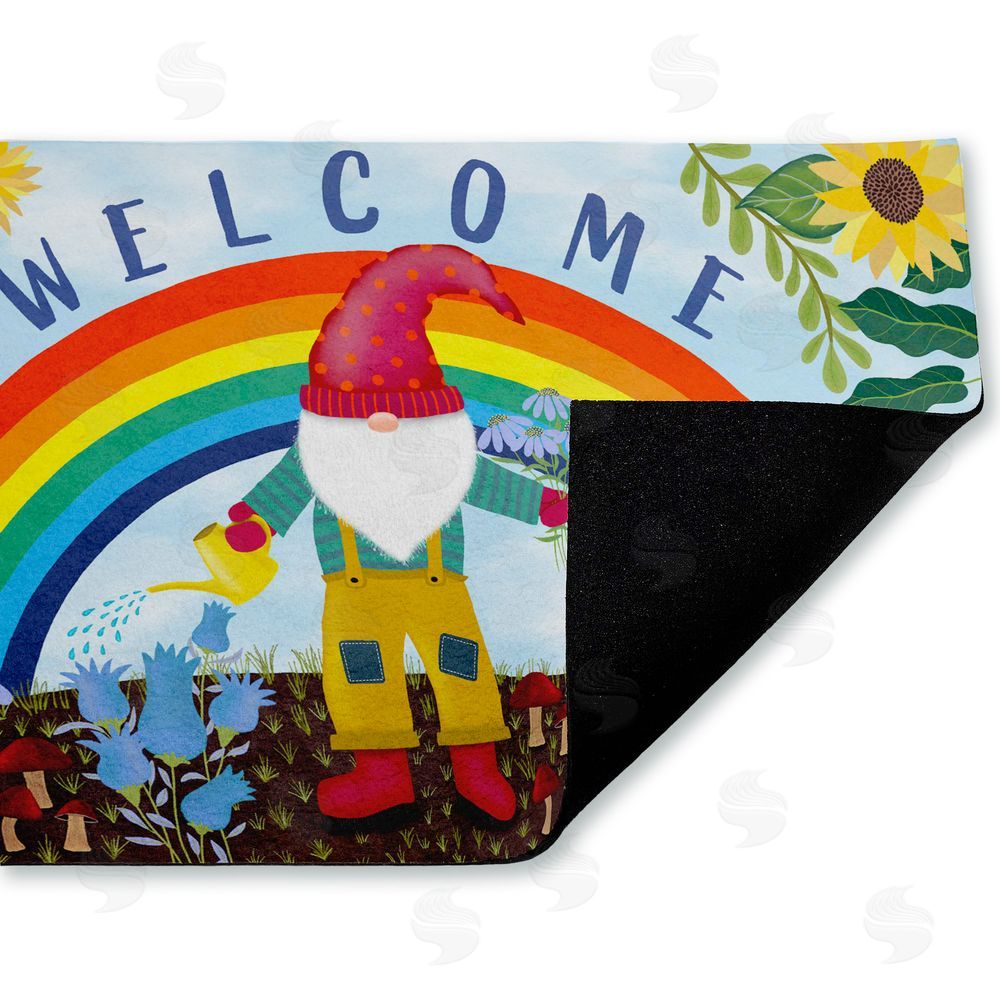 Darlene Seale | Welcome Rainbow Gnome Non-Woven Door Mat