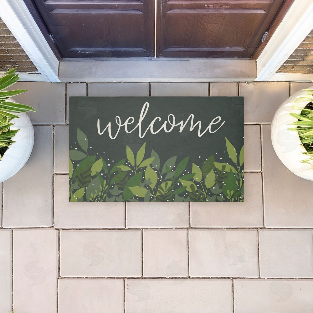 Alison Tauber | Welcome Leafy Foliage Non-Woven Door Mat