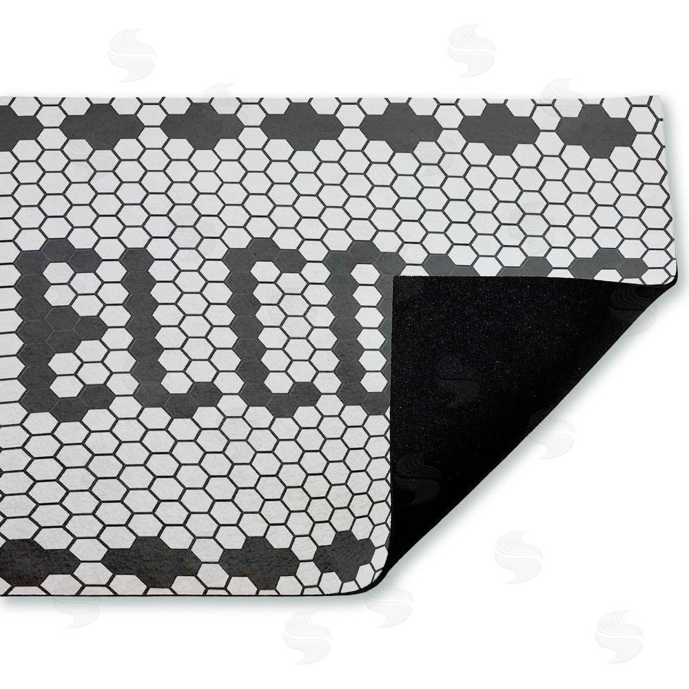 Angela Nickeas | Welcome Hexagonal Faux Tile Non-Woven Door Mat