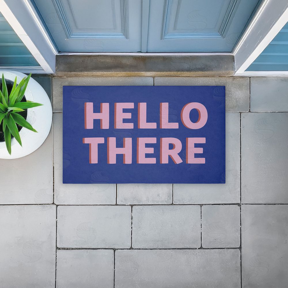 Angela Nickeas | Hello There Minimal Greeting Non-Woven Door Mat