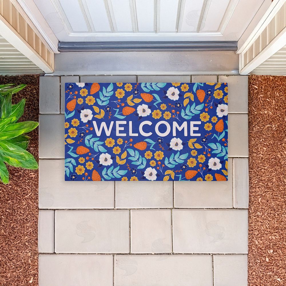Emily Cromwell | Summer Blossoms Welcome Non-Woven Door Mat