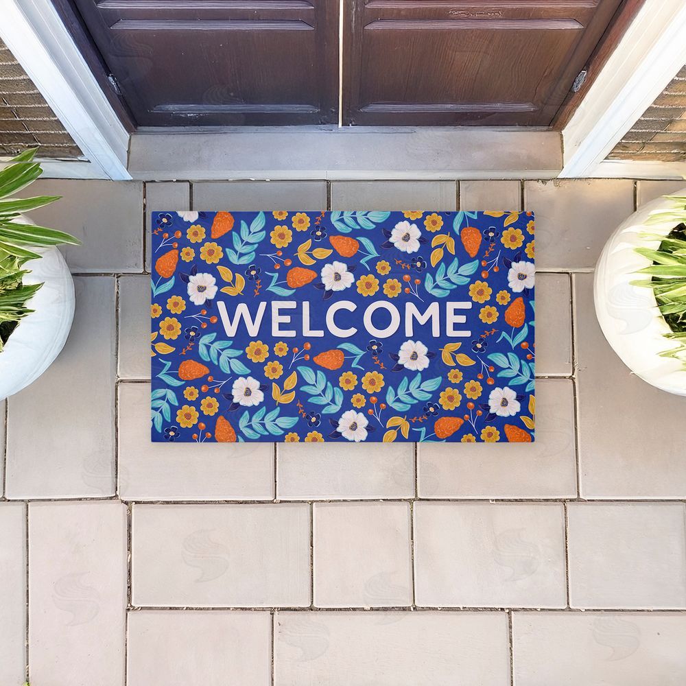 Emily Cromwell | Summer Blossoms Welcome Non-Woven Door Mat