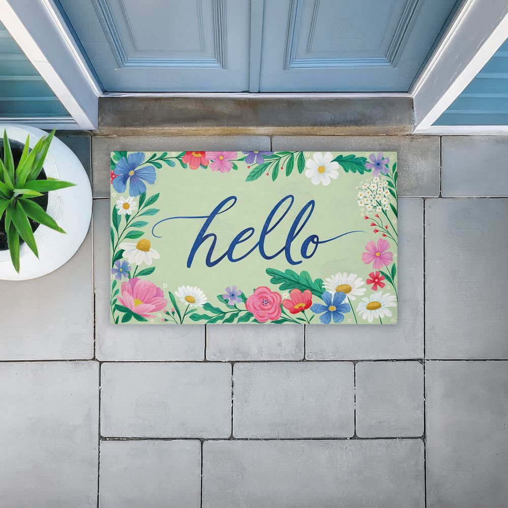 Arrolynn Weiderhold | Dream Garden Hello Non-Woven Door Mat