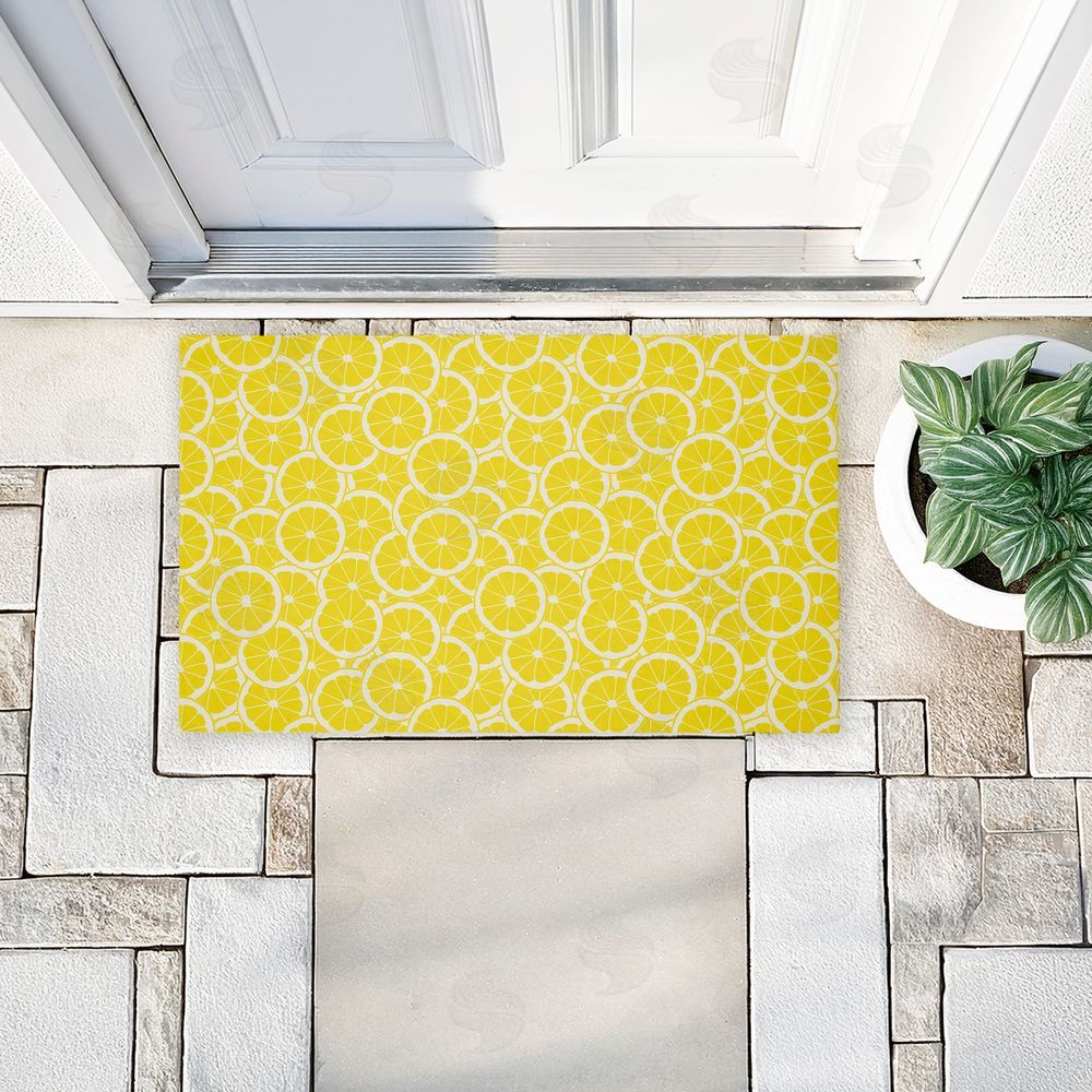 Anna Quach | Zesty Lemons Everywhere Non-Woven Door Mat