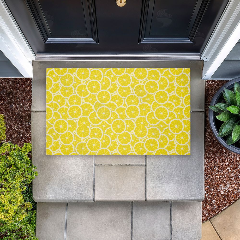 Anna Quach | Zesty Lemons Everywhere Non-Woven Door Mat