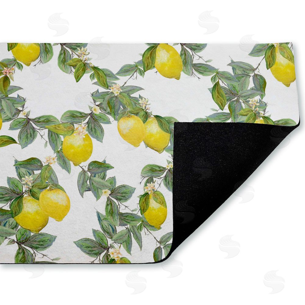 Diannart | Fruity Lemony Vine Pattern Non-Woven Door Mat
