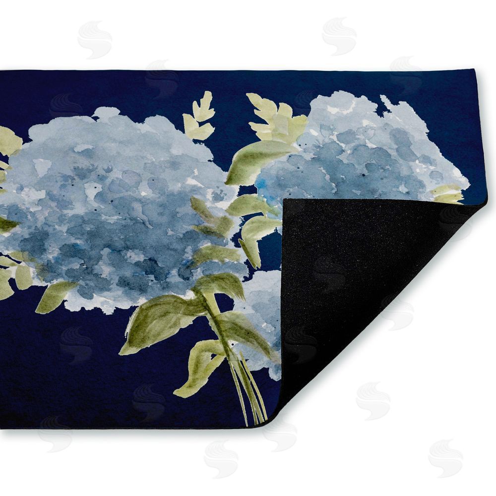 Janice Gaynor | Blue Hydrangeas Contrast Non-Woven Door Mat