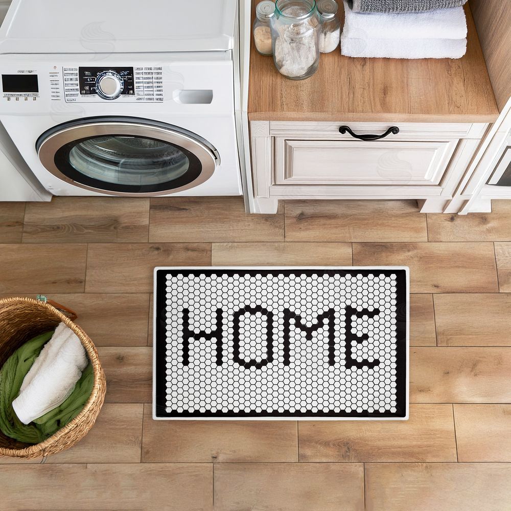 Elizabeth Tyndall | Home Mosaic Pattern Plush Bath Mat