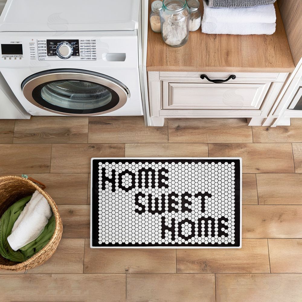 Elizabeth Medley | Sweet Home Mosaic Pattern Plush Bath Mat