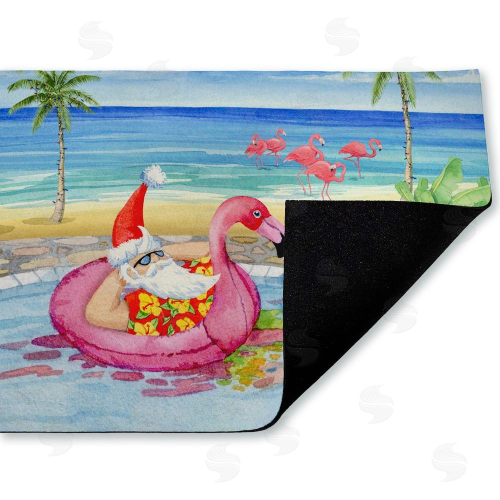 Paul Brent | Santa Pool Float & Cocktail Non-Woven Door Mat