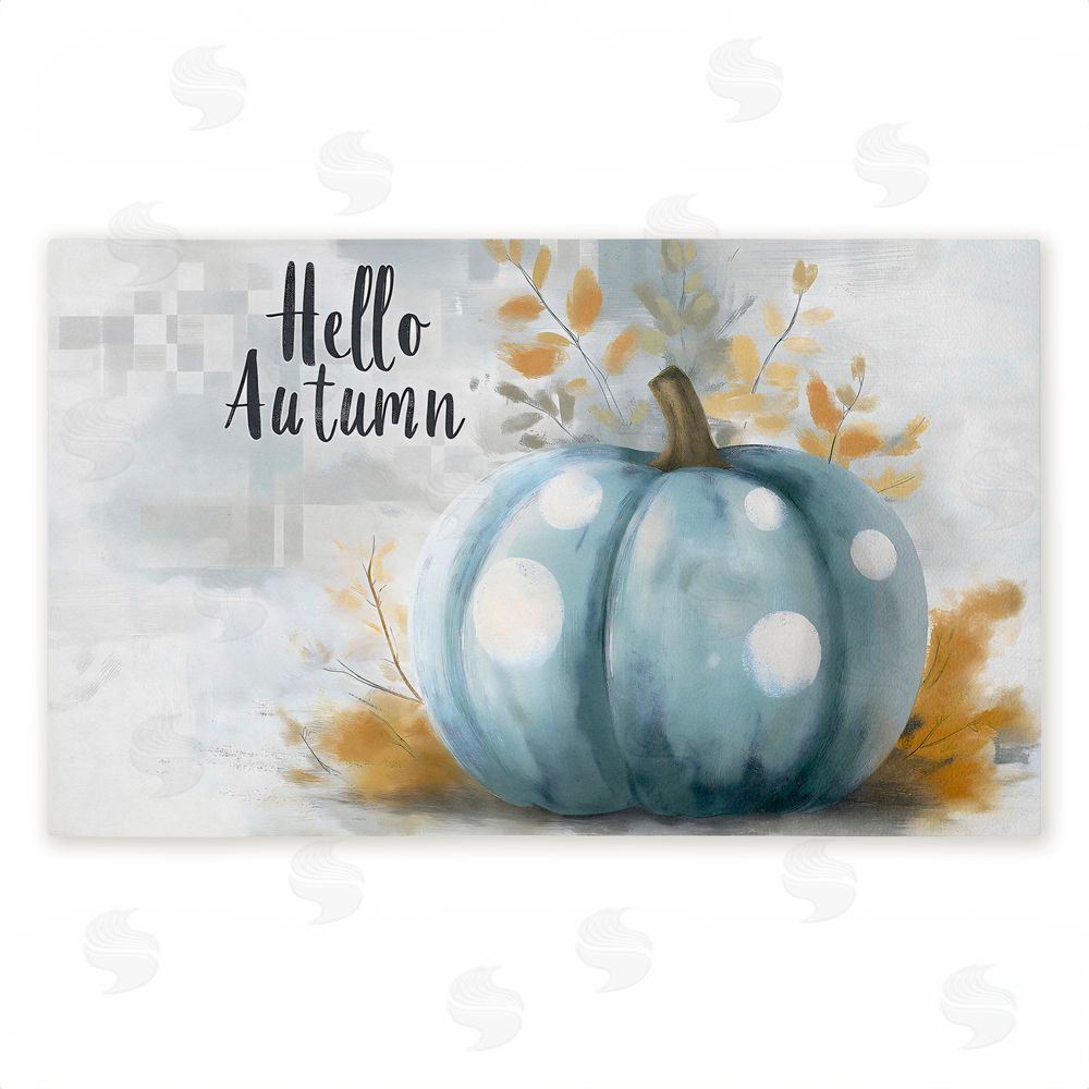 Creative Studio | Hello Autumn Blue Pumpkin Non-Woven Door Mat