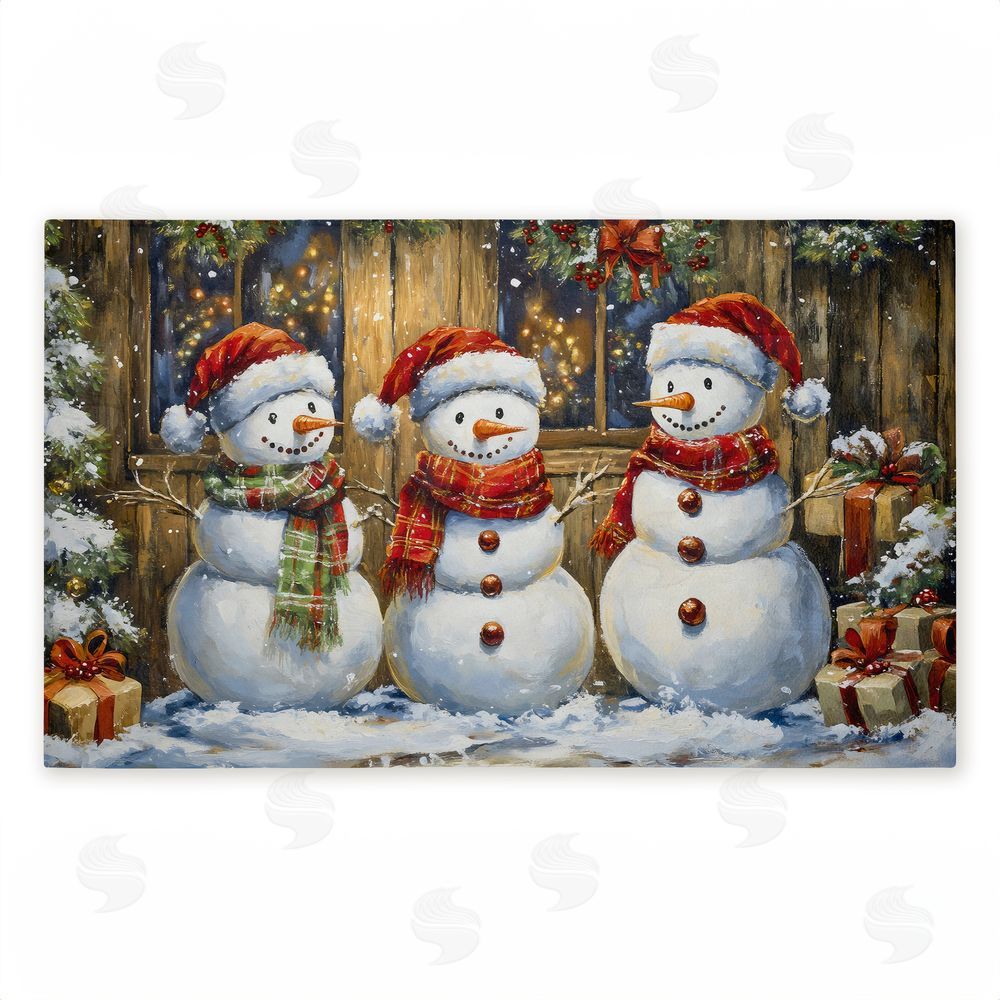 Creative Studio | Rustic Snowman Trio Non-Woven Door Mat
