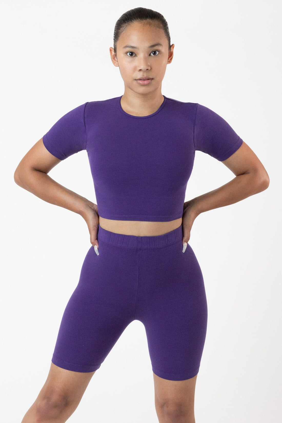 83078GD - Garment Dye Short Sleeve Crop Top