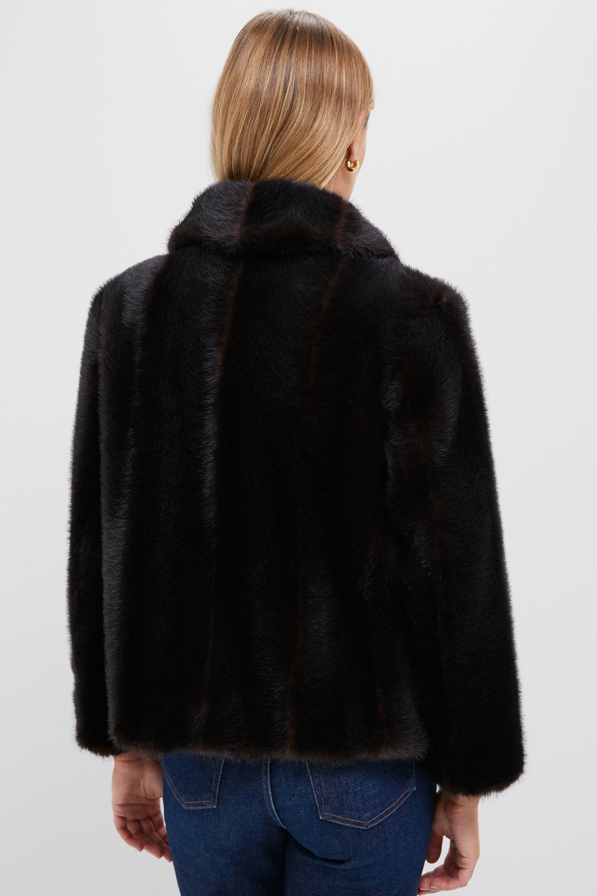 Brown Fur Cropped Carmella Coat