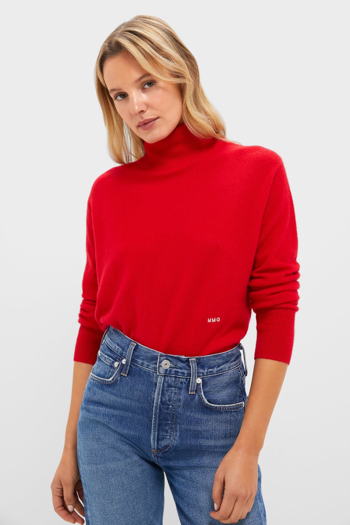 Martin Red Cashmere Evelyn Turtleneck